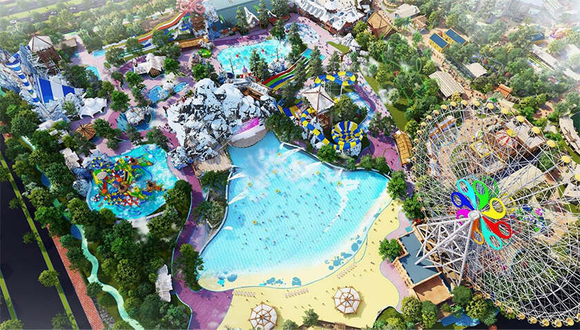 赣中首座综合性现代主题乐园！江西吉安欢乐世界水上游乐设备进入试滑验收阶段